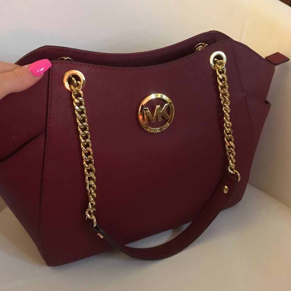 Michael Kors maroon Purse